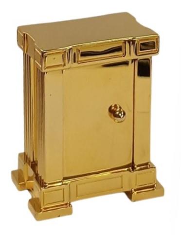 Miniature Clock Rectangle French Mantel Gold Polished Solid Brass IMP38 - CLEARANCE NEEDS RE-BATTERY