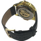 NY London Mens Automatic Dial Analogue Gold/White with Black Leather Strap Watch