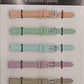 PASSR Sun Mixed Pastille Colour Calf Leather Watch Straps Regular card of 6 - Silver Buckle Available Size 10mm To 20mm