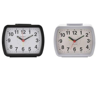 Wm.Widdop Qtz Alarm Clock Bell Oblong Dial Available Multiple Colour
