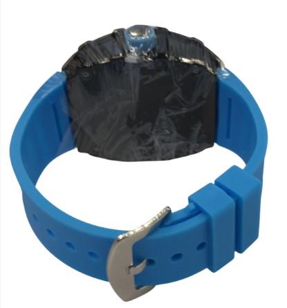 New Rubber Gents Black Screw Fashion Quartz Movement Dated Skeleton Clear Dial Rubber Strap Watch Available Multi Colour NY London