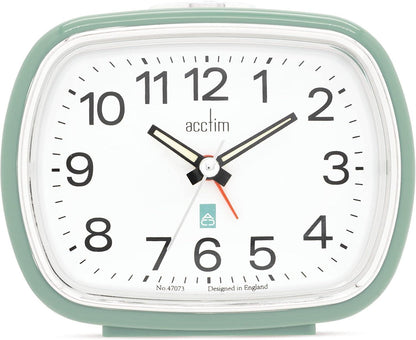 Acctim Camille Analogue Quartz Luminous Hands Chrome Bezel Alarm Clock Available Multiple Color