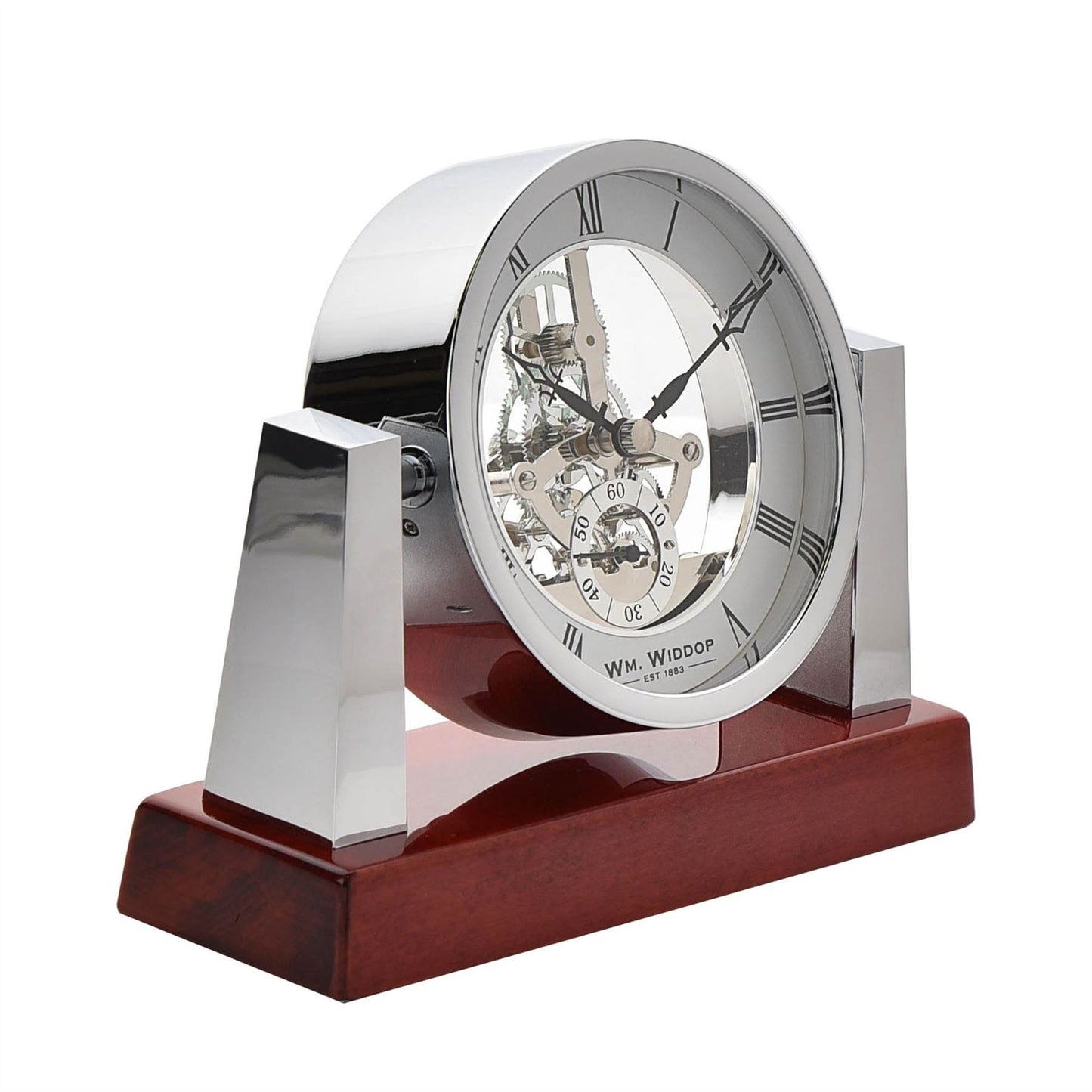 Wm.Widdop Mantel Clock Skeleton Movement Searchlight Style