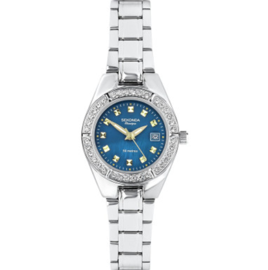 Sekonda Ladies Blue Dial Stainless Steel Bracelet Watch