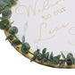 Love Story Round Wreath Plaque with Eucalyptus 23cms