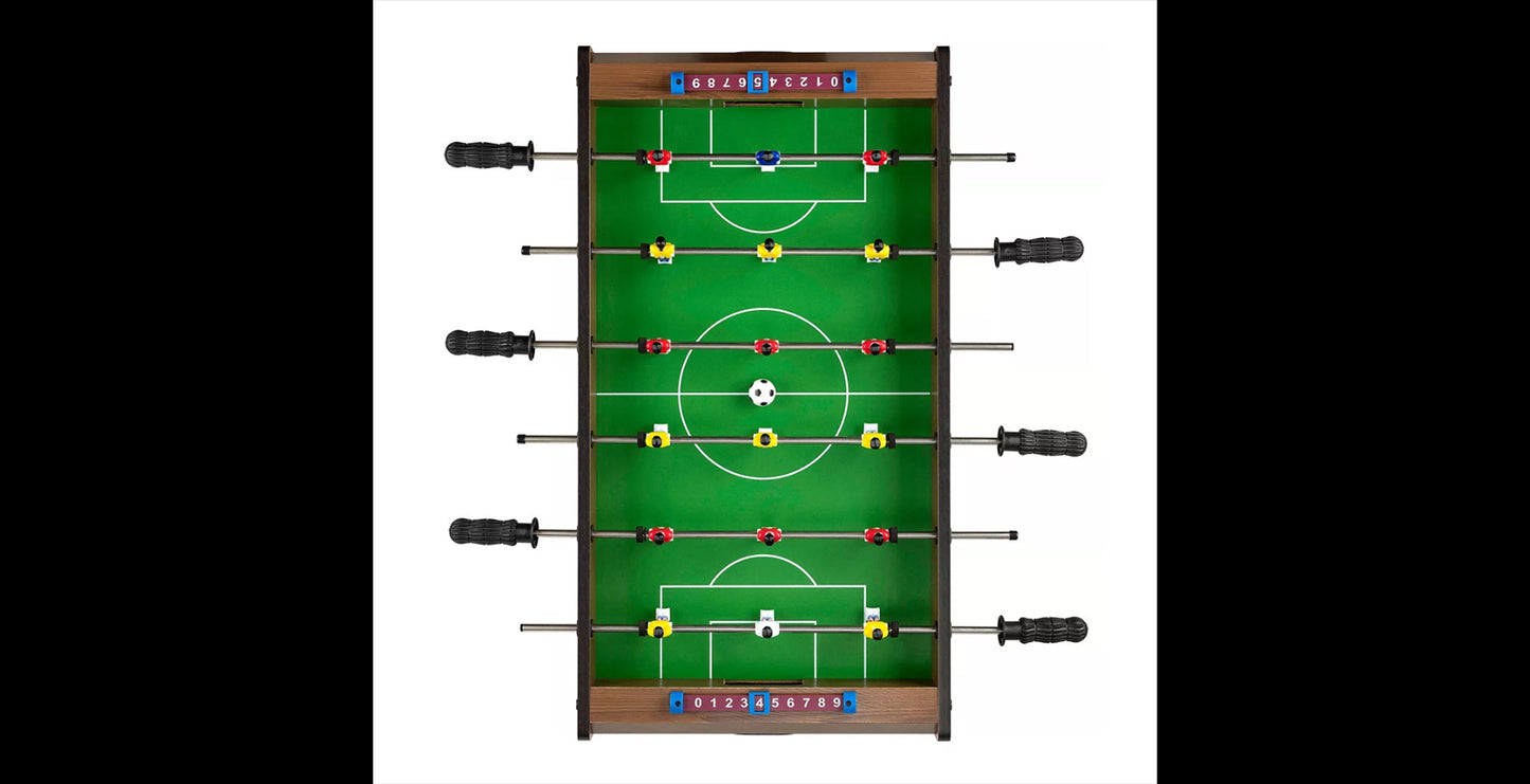 Power Play 4-In-1 Stand Up Games Table 27 Inch - Dark Brown