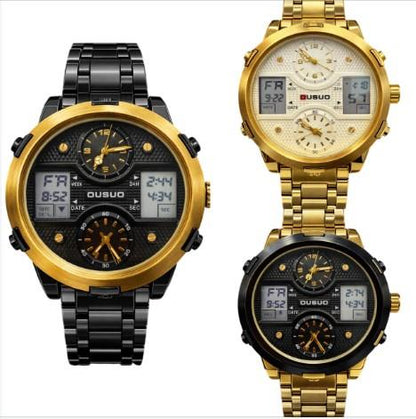 Ousuo Mens Fashion Ana Digital Big Dated Dial Stainless Steel Bracelet Watch NY London Available Multiple Colour