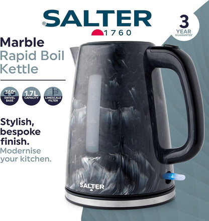 Salter Marble 1.7L Kettle - Black