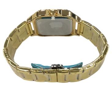 Ketta Mens Fashion Square Roman Number Dated Dial Metal Bracelet Strap Watch Available Multiple Colours