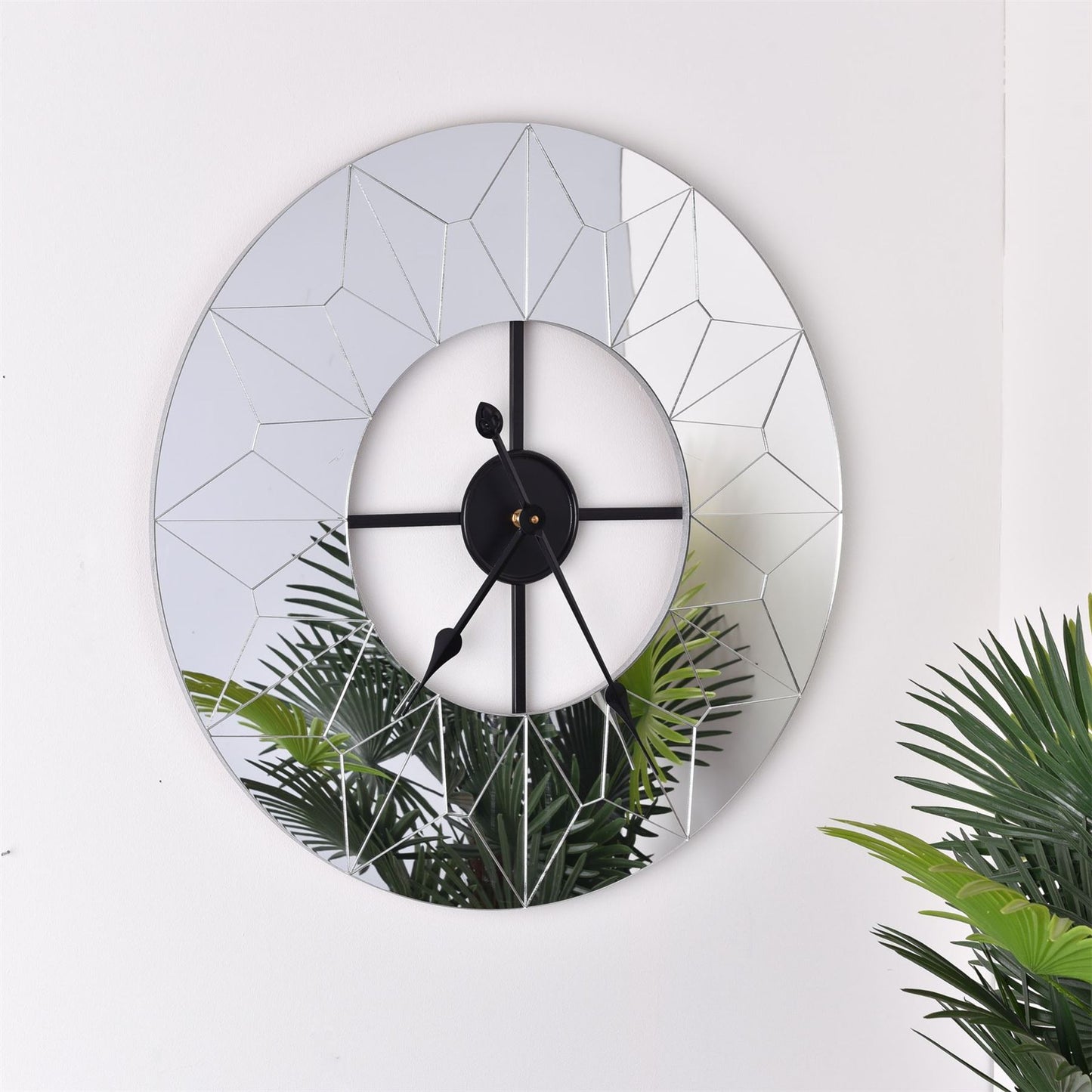 Hometime Glass Starburst Wall Clock 60.5 cm
