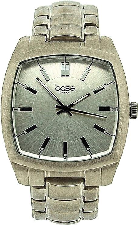 Base London Mens Silver Dial With Stainless Steel Strap Watch DQ95.00BL - CLEARANCE NEEDS RE-BATTERY