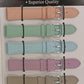 PASSR Sun Mixed Pastille Colour Calf Leather Watch Straps Regular card of 6 - Silver Buckle Available Size 10mm To 20mm