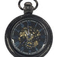 Mens & Ladies Mechanical Hand Winding Half Hunter Steampunk Gun Pocket Watch