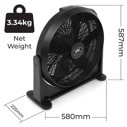Prem-I-Air 70W 3 Speed 20 Inch Floor Fan With Remote