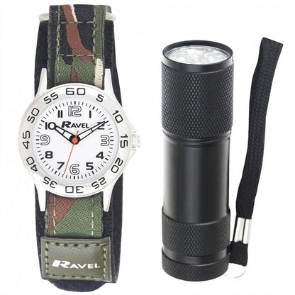 Ravel Childrens Boys Watch & Torch Set R44 Available Multiple Colour  - CLEARANCE NEEDS RE-BATTERY