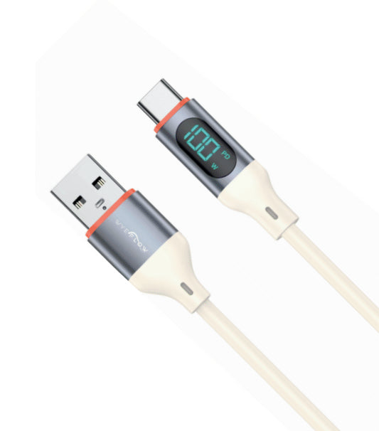 WYEFLOW TitaniumAlloy USB-A to USB-C Digital Display Data Cable 1m