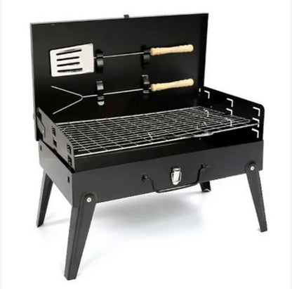 Redwood Charcoal BBQ Grill with Accessories - Portable Folding