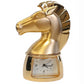 Miniature Clock Horse Gold Plated Solid Brass IMP90 - CLEARANCE NEEDS RE-BATTERY