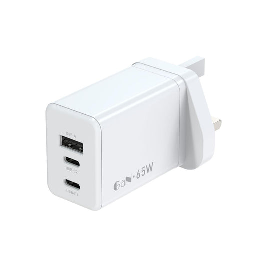 Power Adapter With Dual USB-C & One USB-A Ports 65W WYEFLUX
