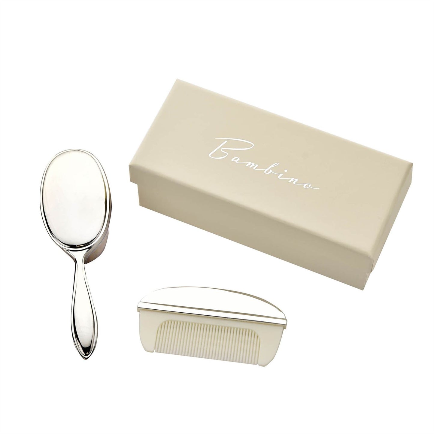 Bambino Baby Silverplated Brush & Comb Set