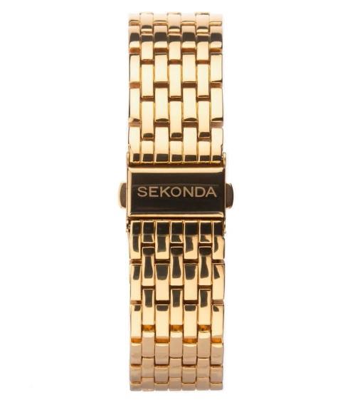 Sekonda Mens Fashion White Dial Gold Plated Bracelet Watch 1610