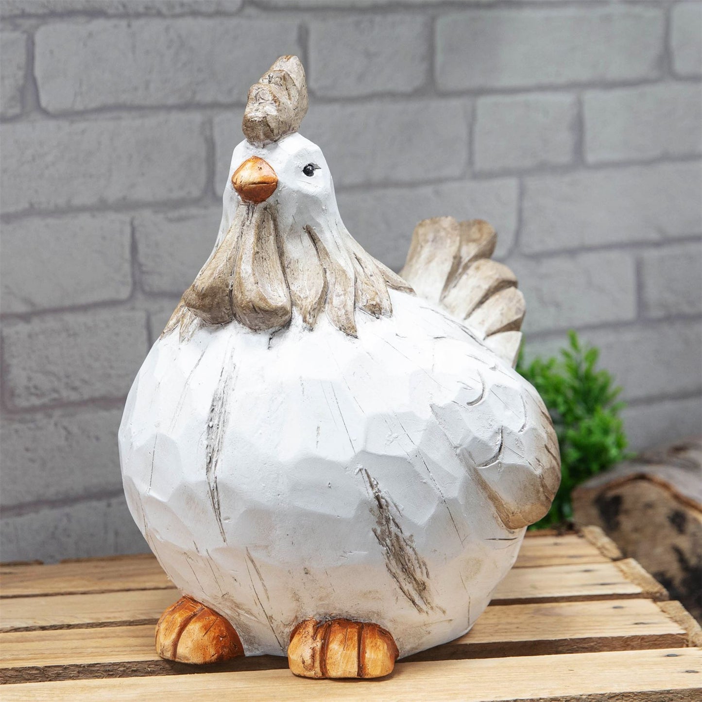 Country Living Hand Painted Figurine - Chicken