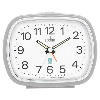 Acctim Camille Analogue Quartz Luminous Hands Chrome Bezel Alarm Clock Available Multiple Color