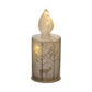 Silver Forest Scene Small LED Glass Candle Light