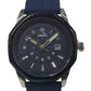 Heryi Rubber Gents Fashion Quartz Date Blue Round Multi Dial Blue Rubber Magnetic Strap Watch