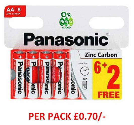 Panasonic AA 8PK Zinc Battery Box of 20