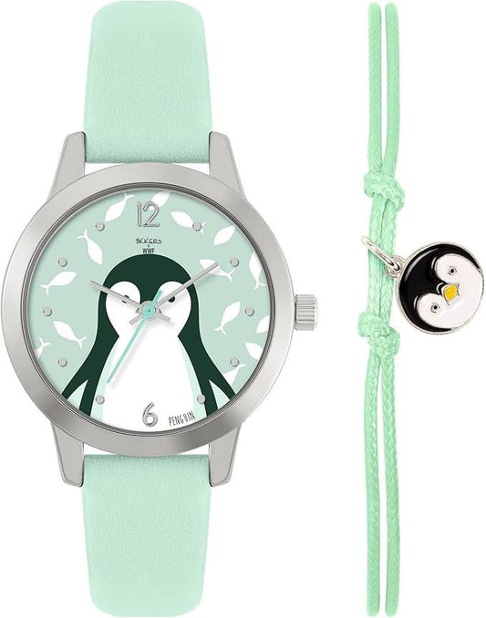 Tikkers Childrens Penguin Quartz Watch Polyurethane Strap TKWWF004