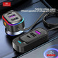 Earldom 6in1 66W car charger with cable extension RGB - Black