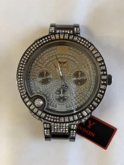 NY LONDON MENS BLING WATCH PI-7498 ASSORTED COLOURS