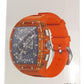 Lenyes LW-331 Mars Miller Digital Smart watch Orange Rubber strap