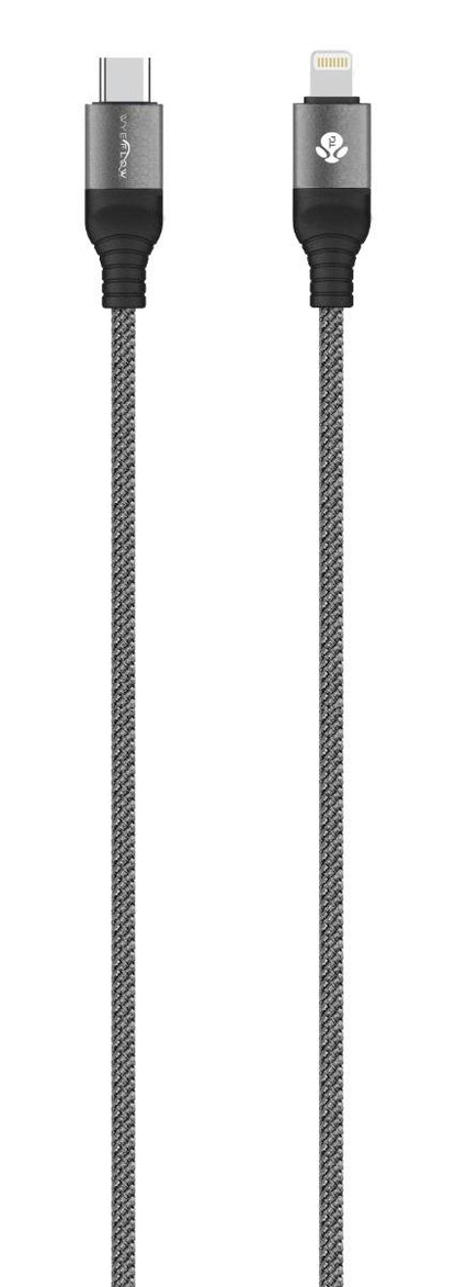 Fast Charging 27W WYEFLOW Aluminum Alloy Braided USB-C to 8 Pin Charging and Syncing Cable