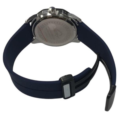 Heryi Rubber Gents Fashion Quartz Date Blue Round Multi Dial Blue Rubber Magnetic Strap Watch