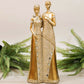 Bronze Finish Masai Couple Figurine