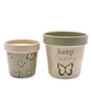 Country Living Set of 2 Planters - Butterfly