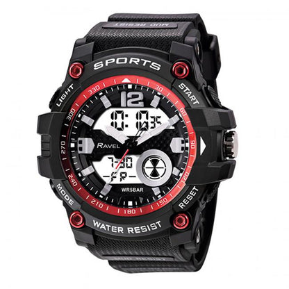 Ravel Mens Boys Ana-Digi Dual time 5ATM Sports Watch RDT.2 Available Multiple Colour