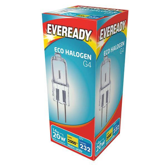 S807 Eveready Halogen G4 Capsule 20W Pack of 10