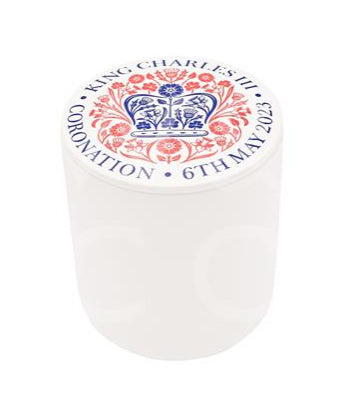 KING CHARLES III CERAMIC CANDLE 300ML MADE IN UK - OFFICIAL LOGO