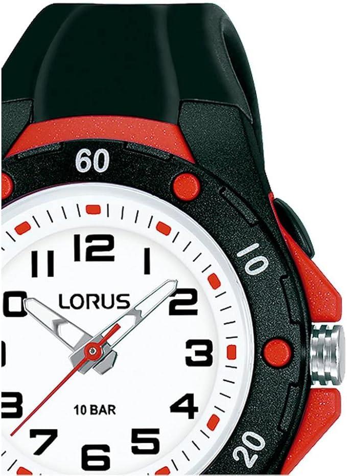 Lorus Children's White dial With Black Silicone Strap Watch R2377NX9  BRAND NEW BUT NEEDS BATTERY
