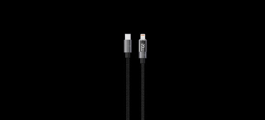 Wyeflow USB-C to 8-Pin Fast Charging & Data Cable With LED Display 1m