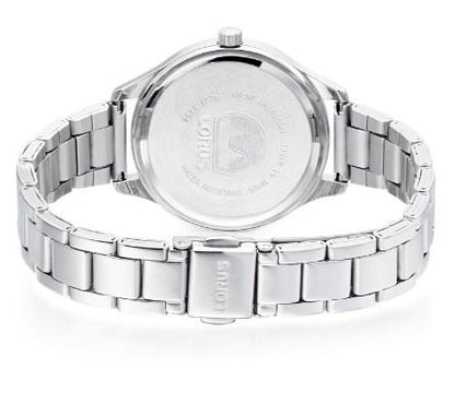 Lorus Ladies Bling Fashion White Mother of Pearl Stainless Steel Bracelet Watch