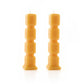 Set of 2 Cube Candles Ochre 20cm