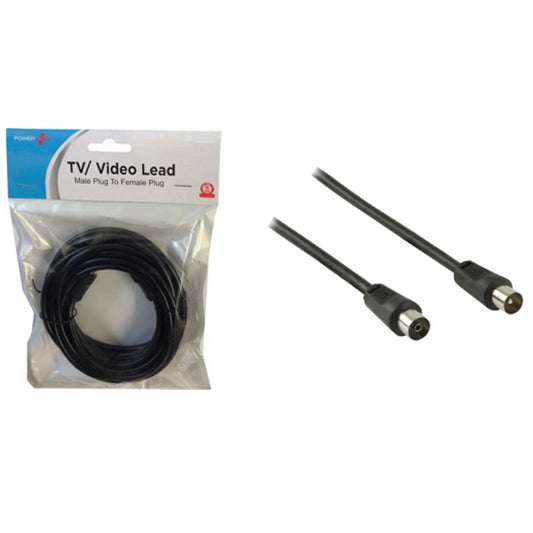 Coax Lead Male to Female Plug 10 Metre