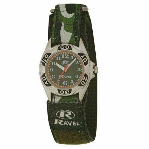 Ravel Children boy Green Dial & Nylon Velcro Strap R1507.05