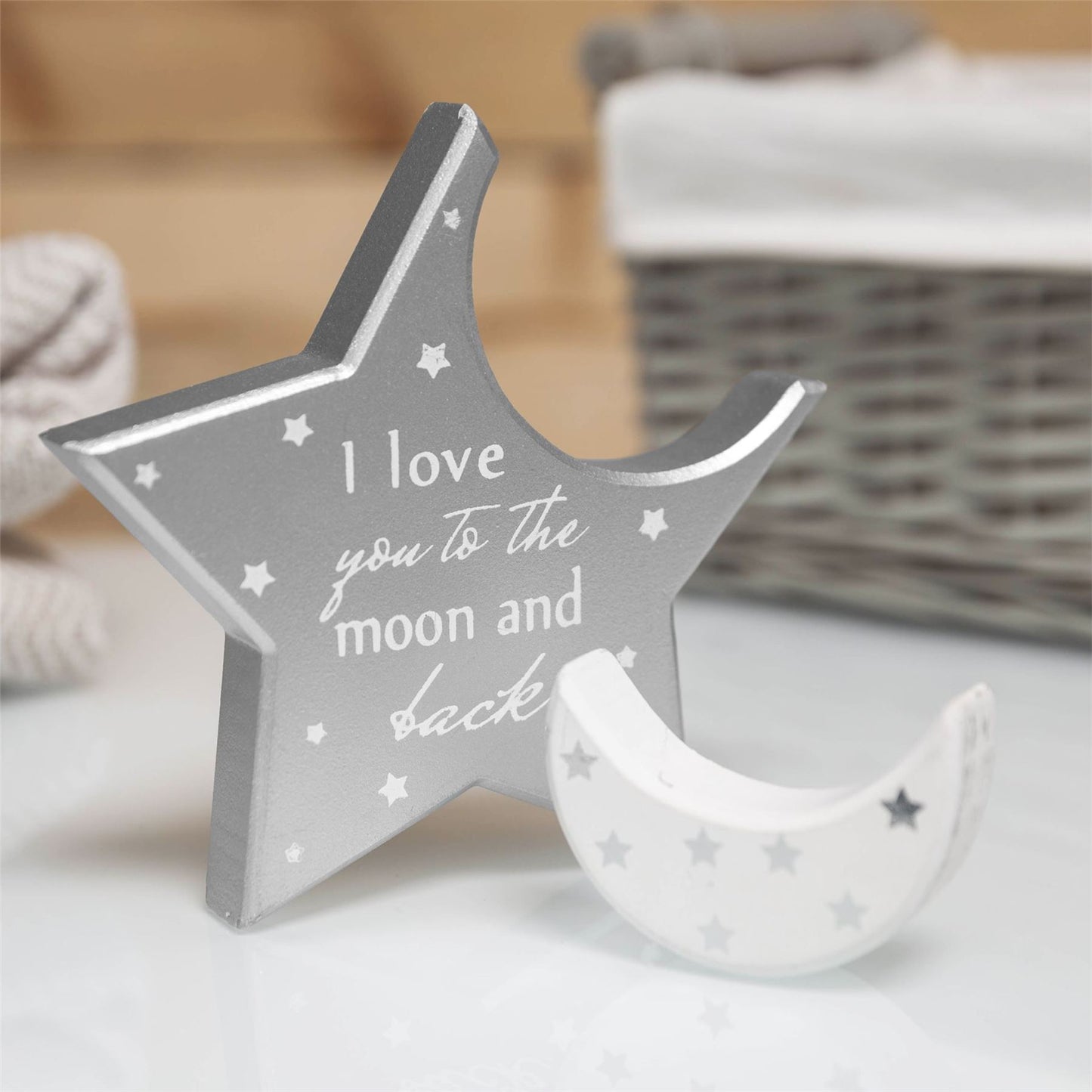 Twinkle Twinkle Moon & Star Mantel Plaque