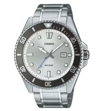 Casio Mens Dated Dial Stainless Steel Watch Available Multiple Colour