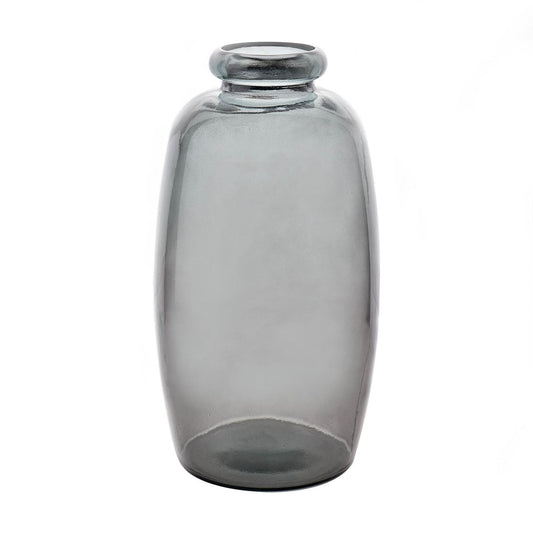 Hestia Grey Recycled Glass Vase 35cm